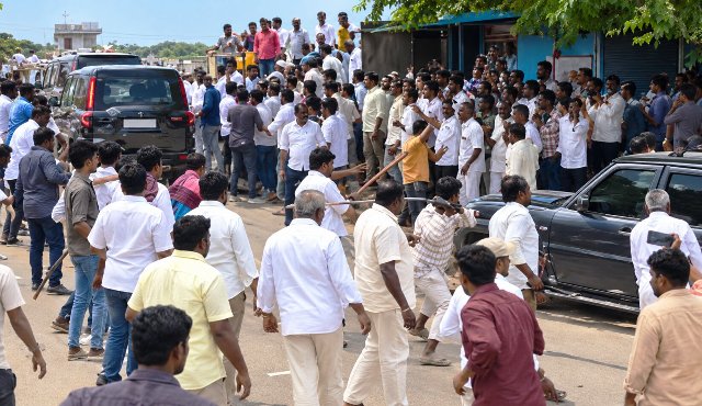 ಪುರಸಭೆ ಚುನಾವಣೆ ನಾಮಪತ್ರ ಸಲ್ಲಿಕೆ ವೇಳೆ ರಣರಂಗವಾದ ಪುಂಗನೂರು!
